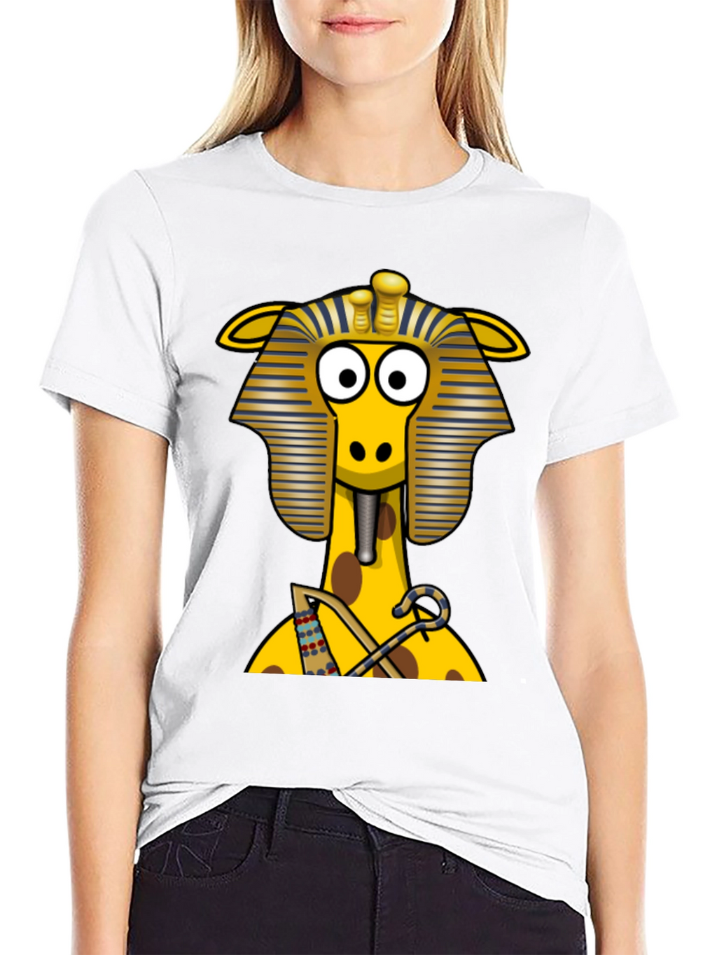 Egyptian Giraffe T-Shirt - Novelty Print
