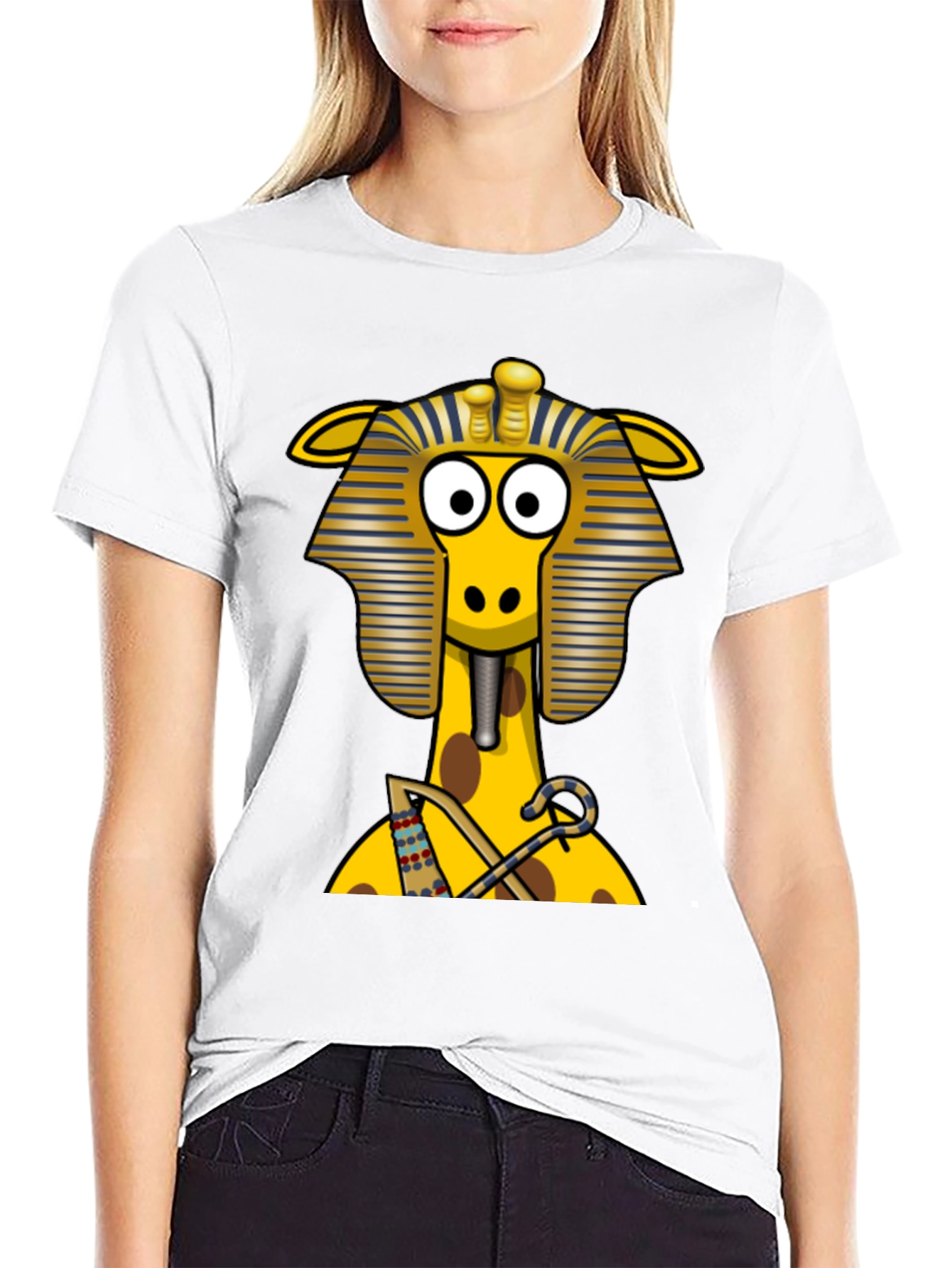 Egyptian Giraffe T-Shirt - Novelty Print