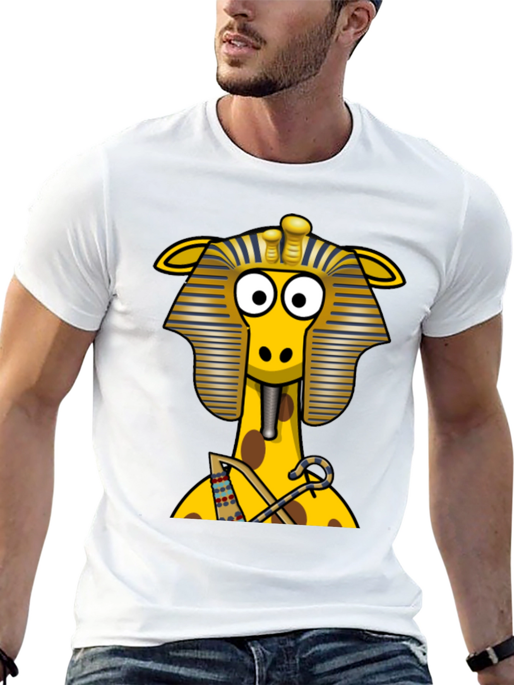 Egyptian Giraffe T-Shirt - Novelty Print