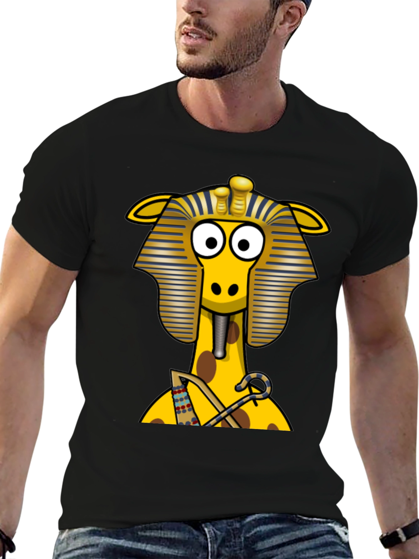 Egyptian Giraffe T-Shirt - Novelty Print