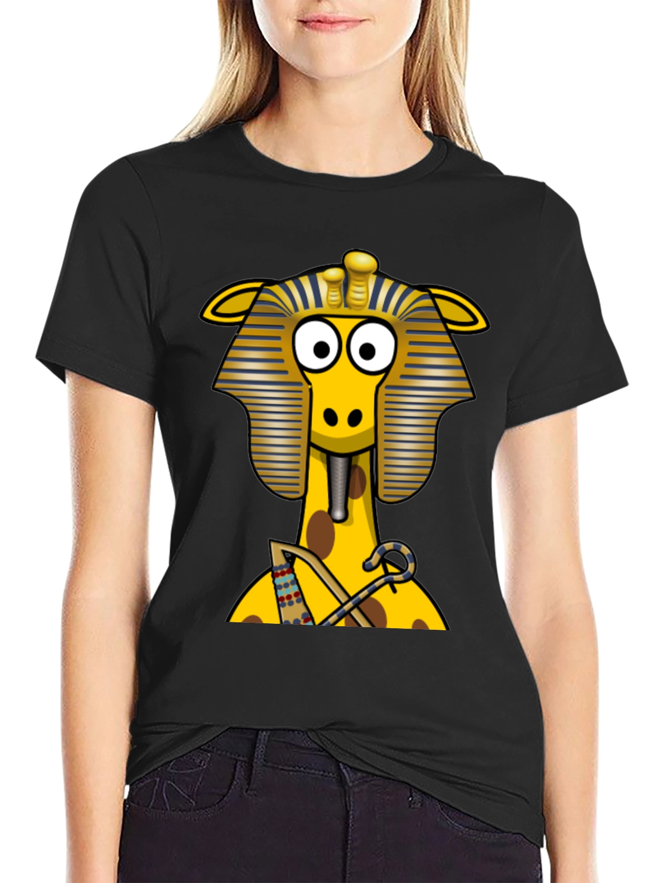 Egyptian Giraffe T-Shirt - Novelty Print