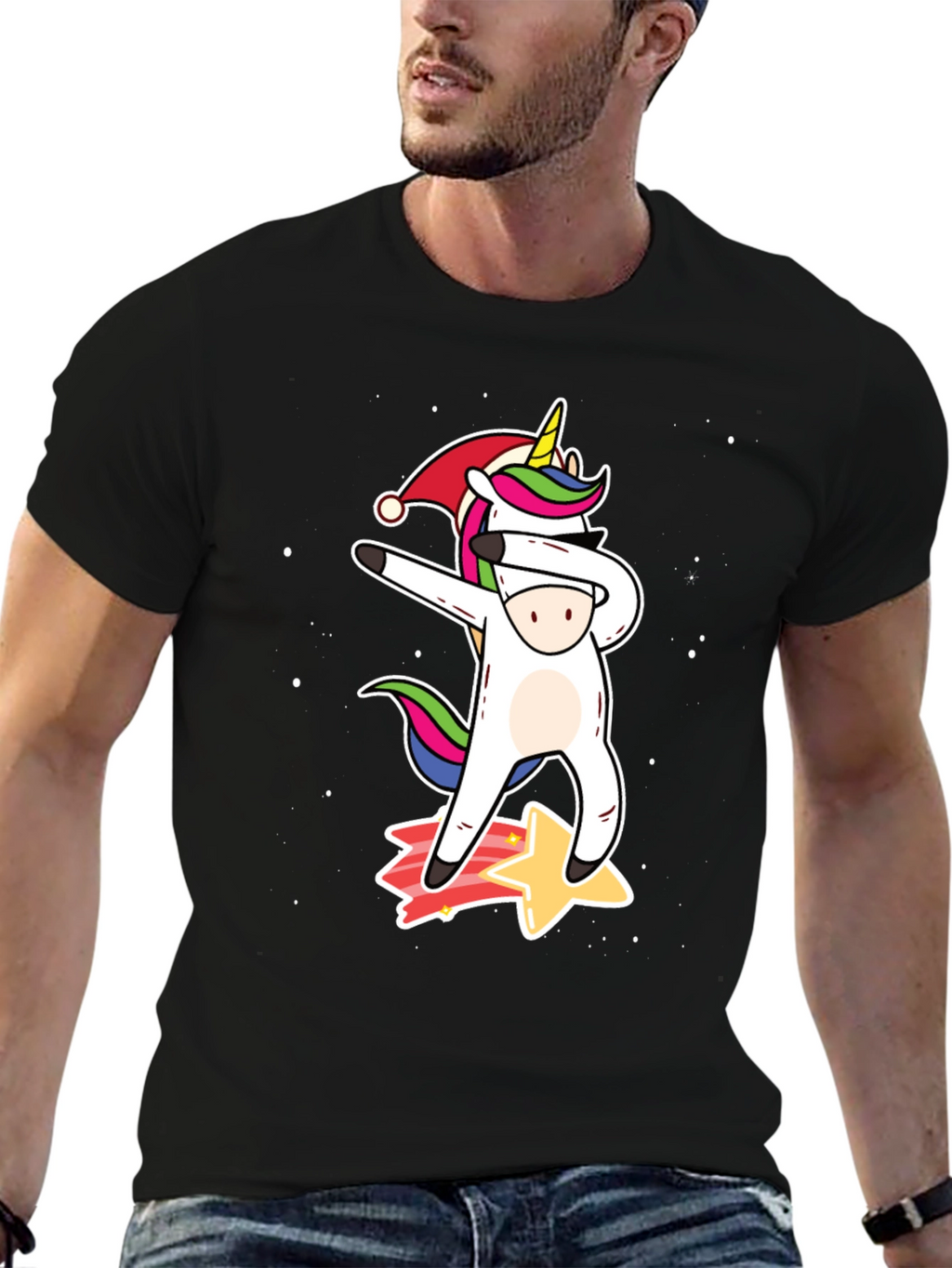 Dabbing Unicorn Christmas T-Shirt