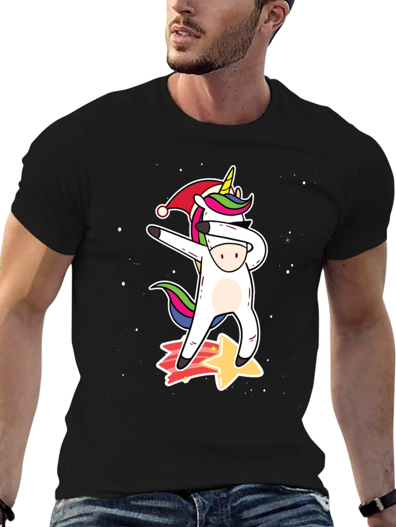 Dabbing Unicorn Christmas T-Shirt