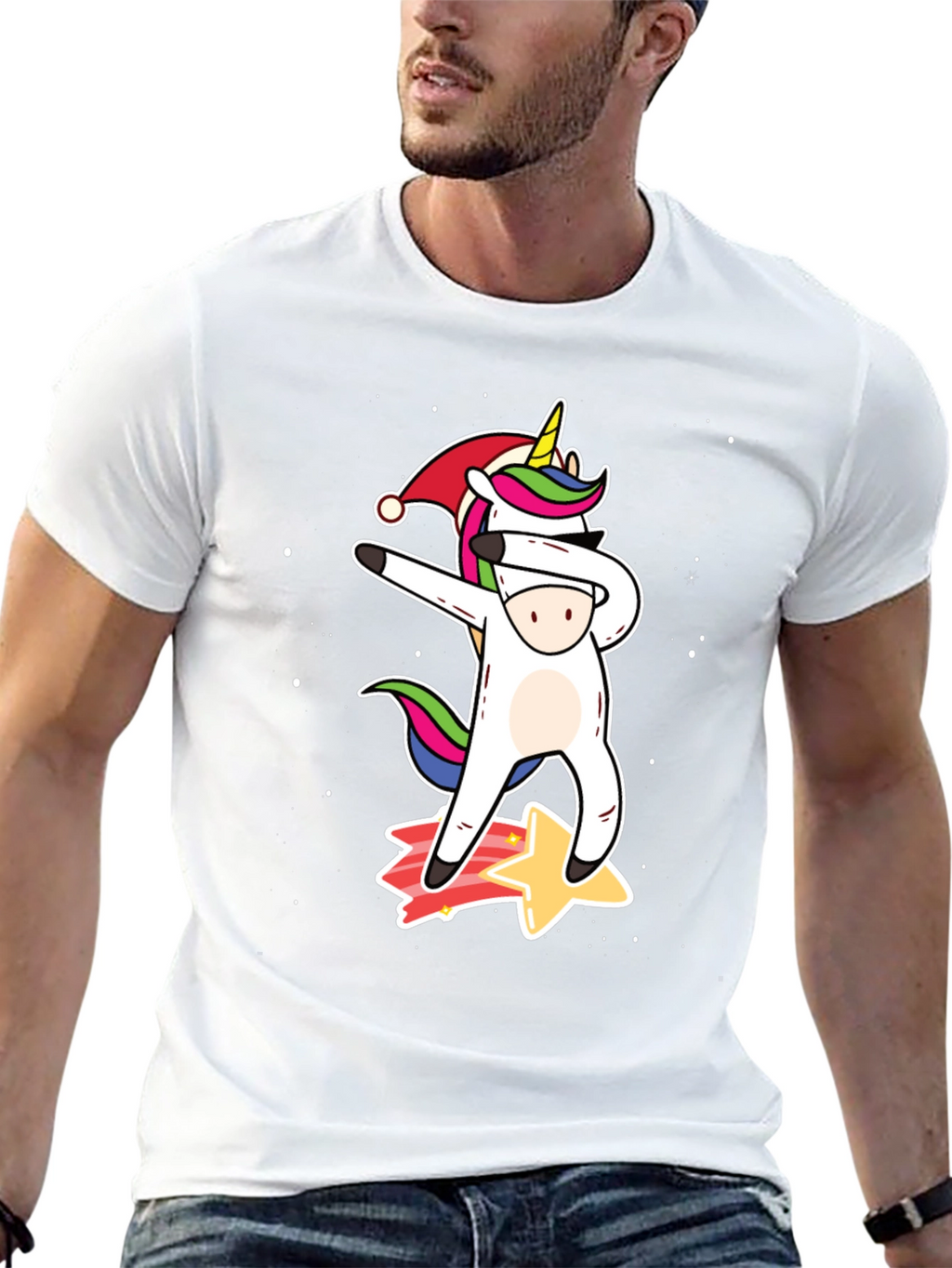 Dabbing Unicorn Christmas T-Shirt