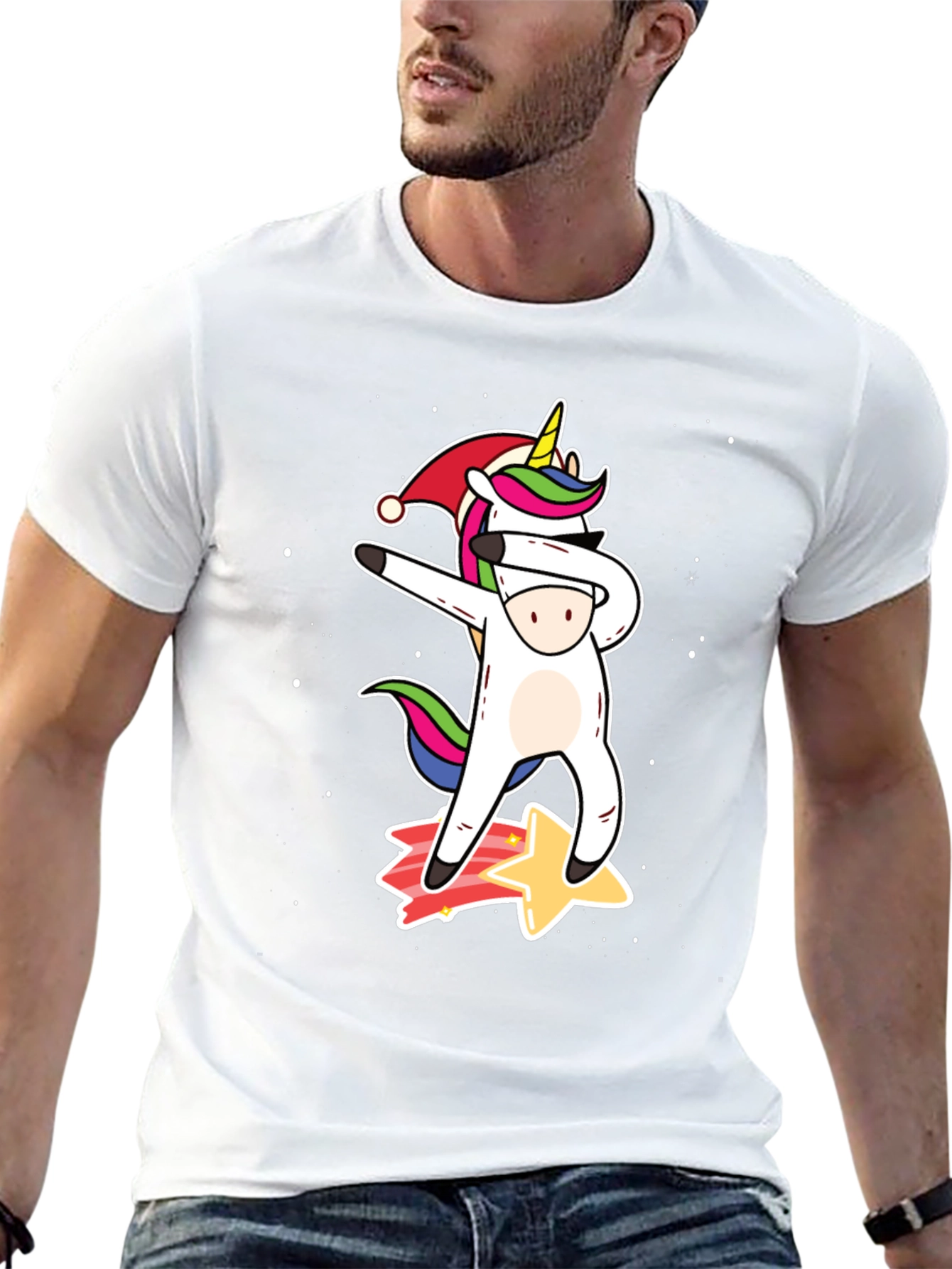 Dabbing Unicorn Christmas T-Shirt