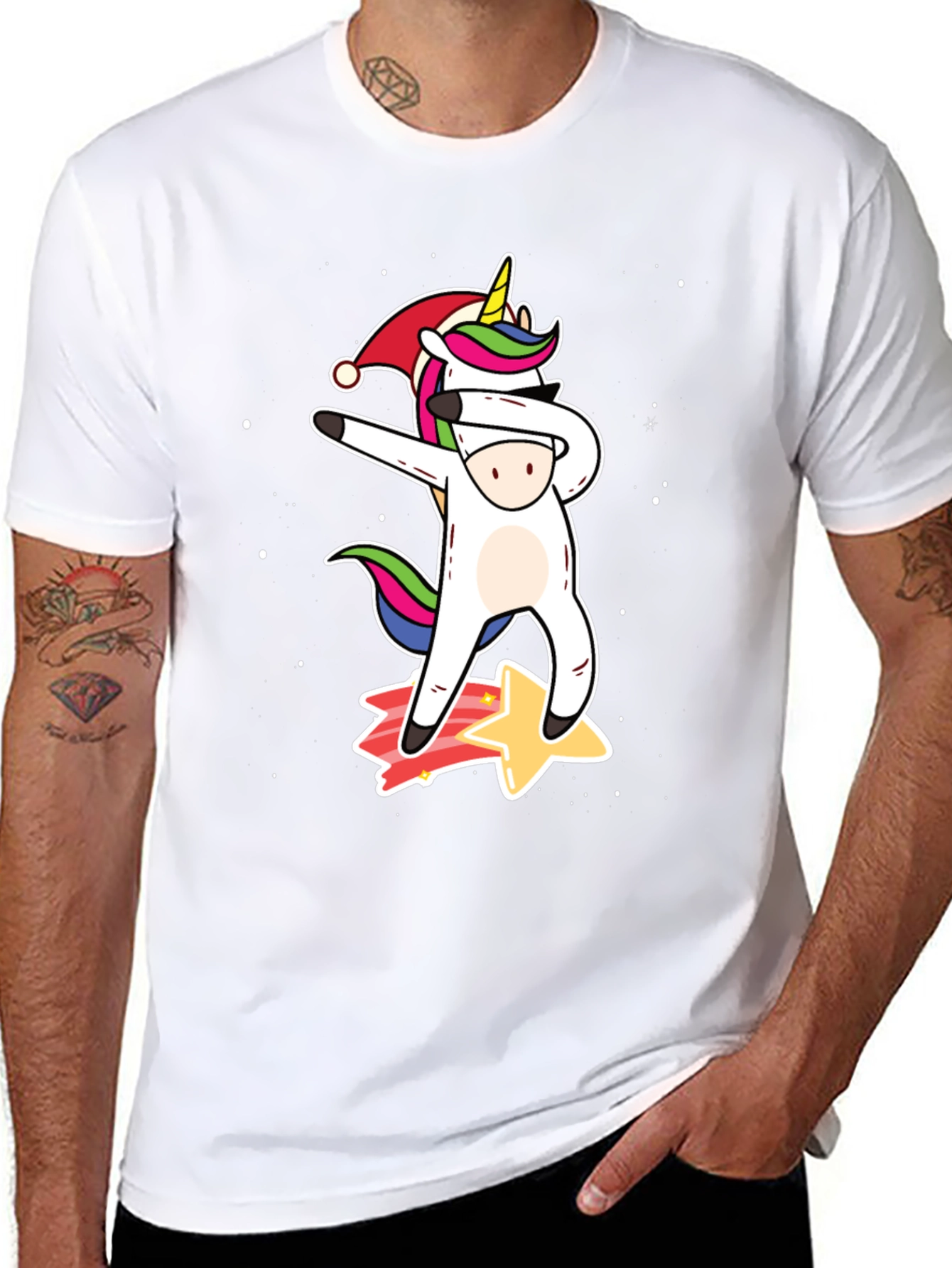 Dabbing Unicorn Christmas T-Shirt
