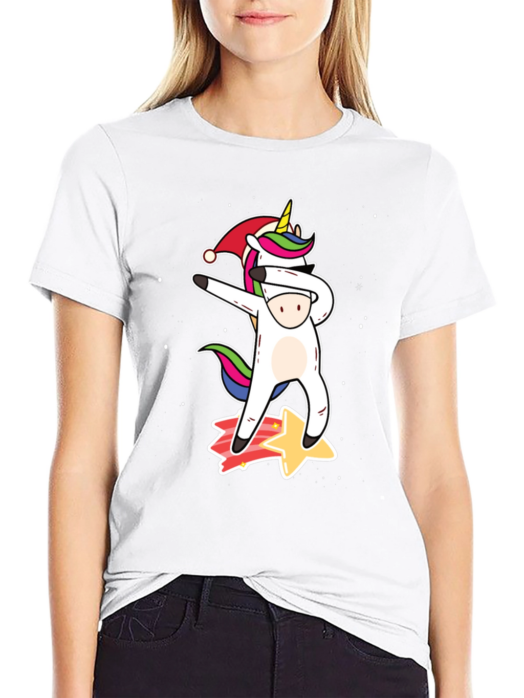 Dabbing Unicorn Christmas T-Shirt