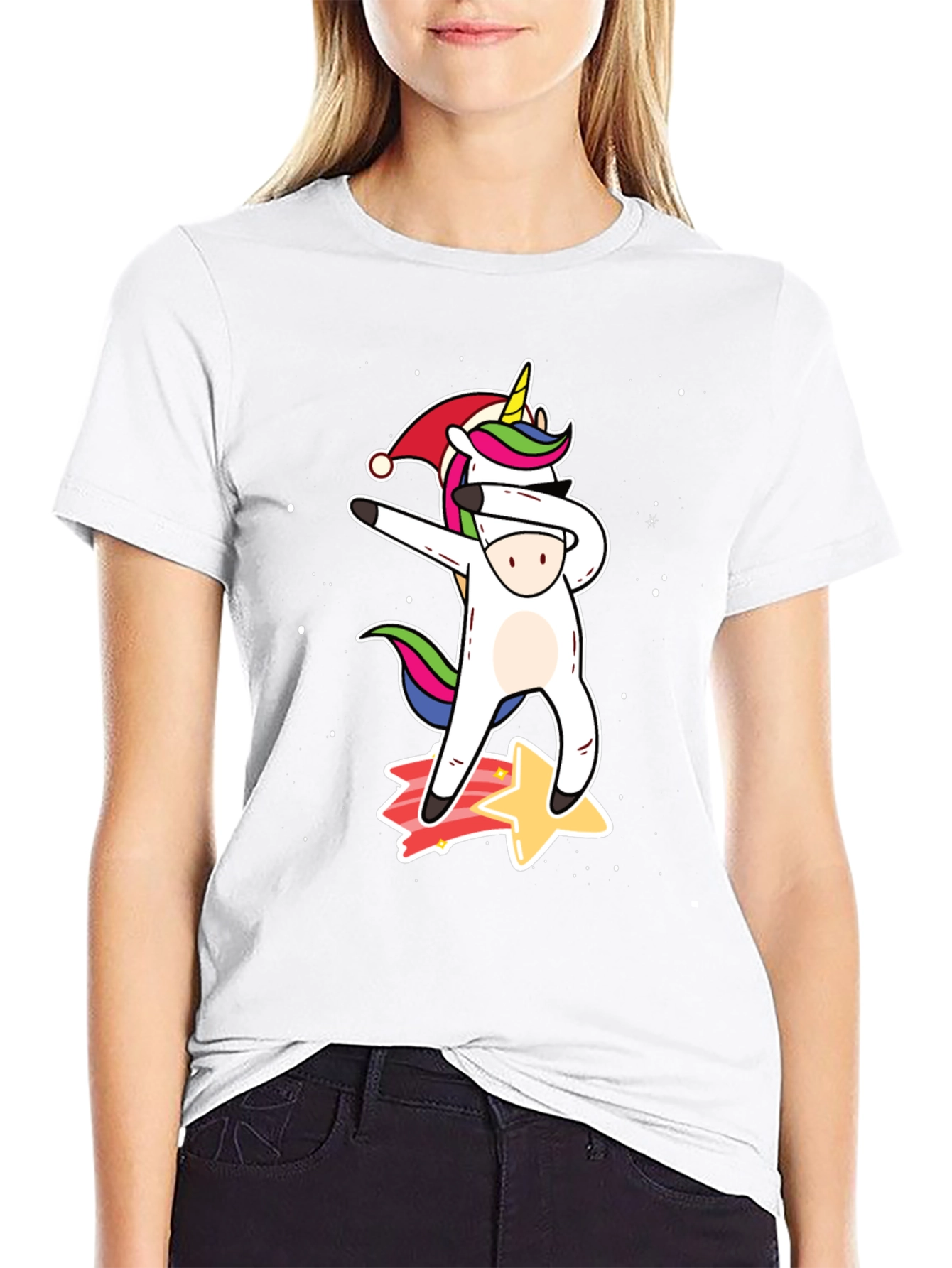 Dabbing Unicorn Christmas T-Shirt