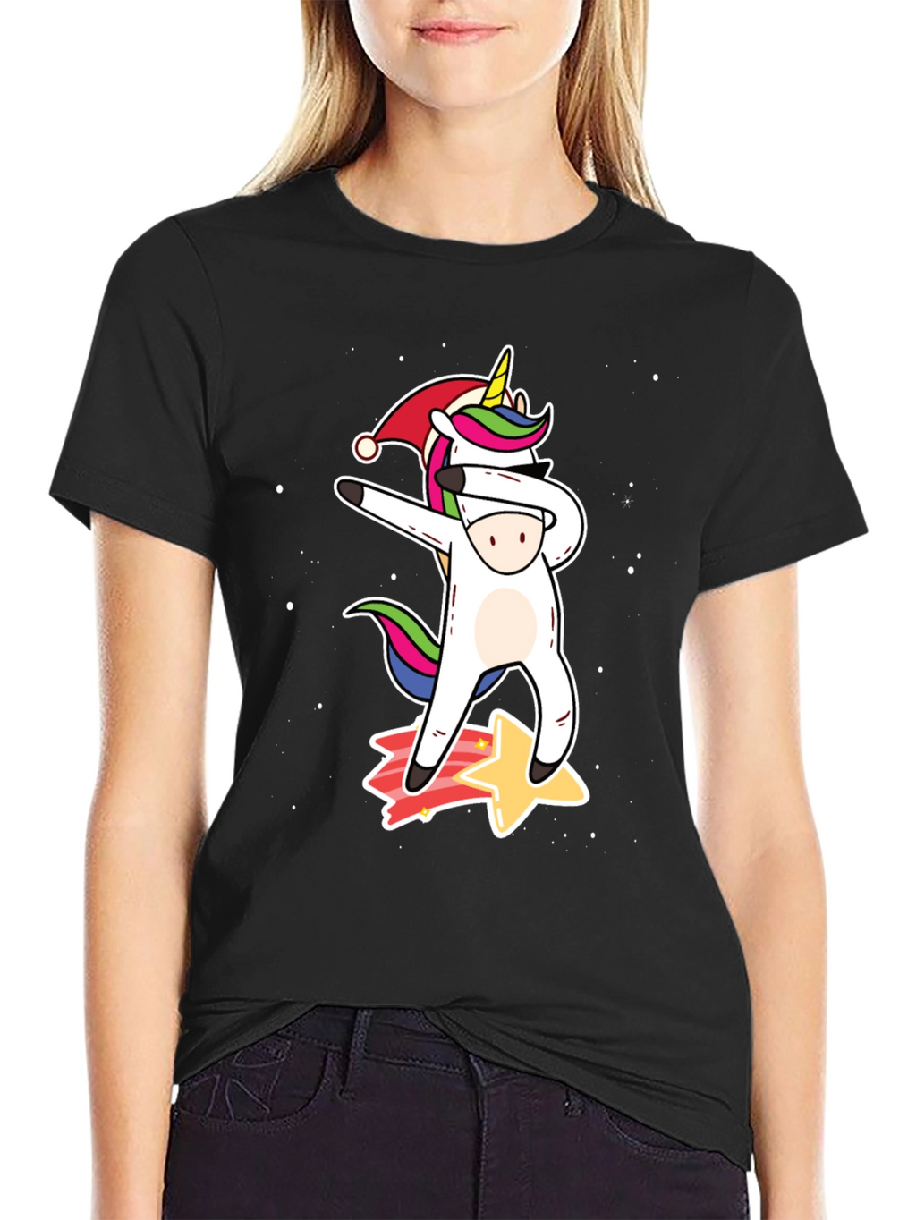Dabbing Unicorn Christmas T-Shirt
