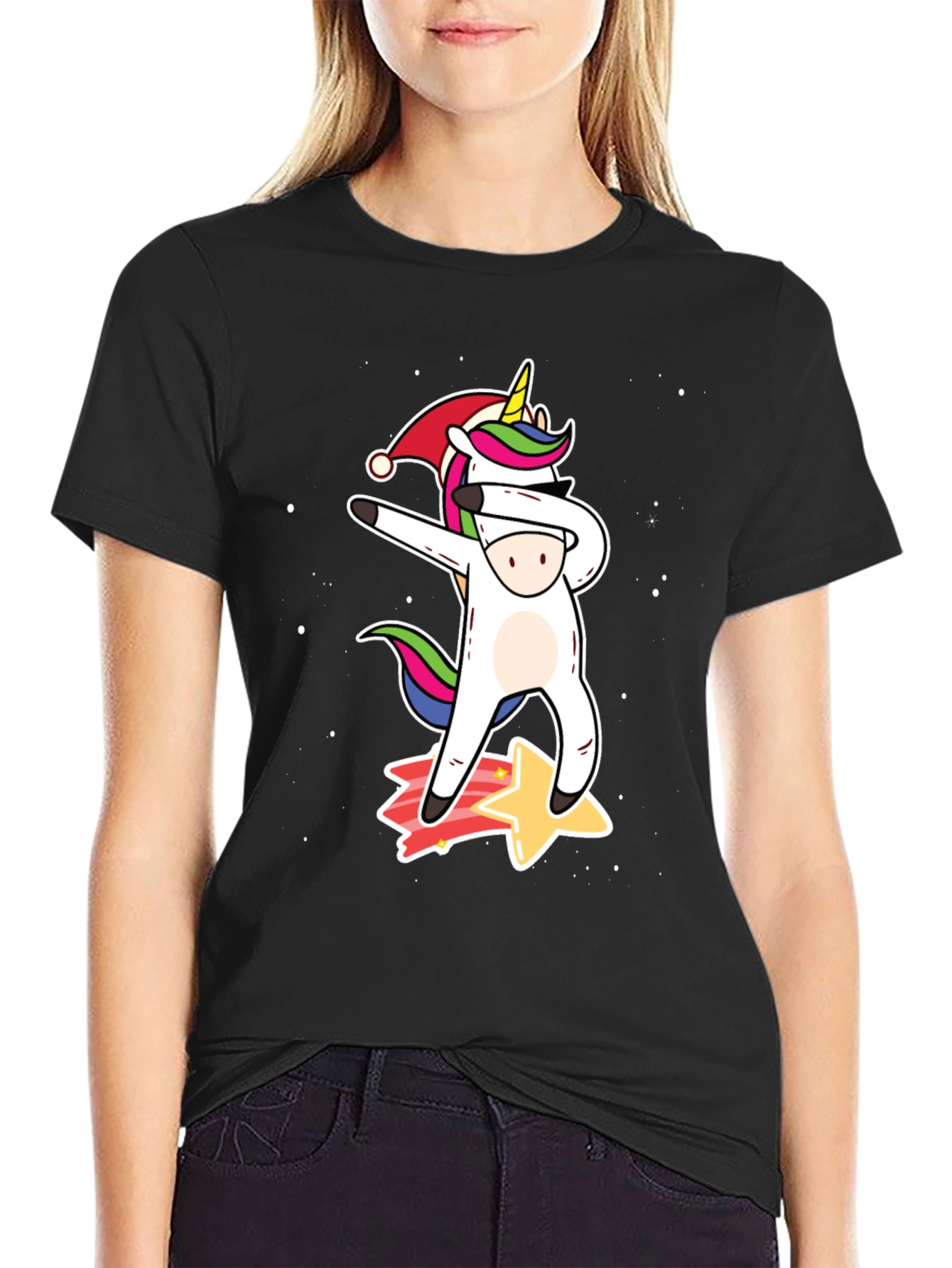 Dabbing Unicorn Christmas T-Shirt