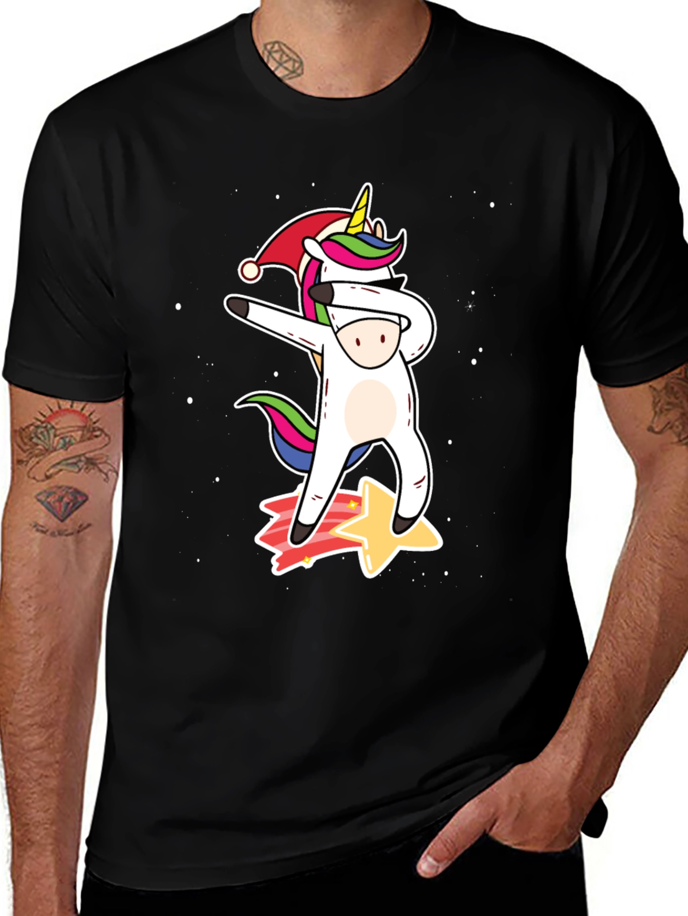 Dabbing Unicorn Christmas T-Shirt