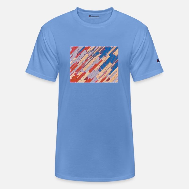 Abstract Design in Captivating Blue, Red,and Brown