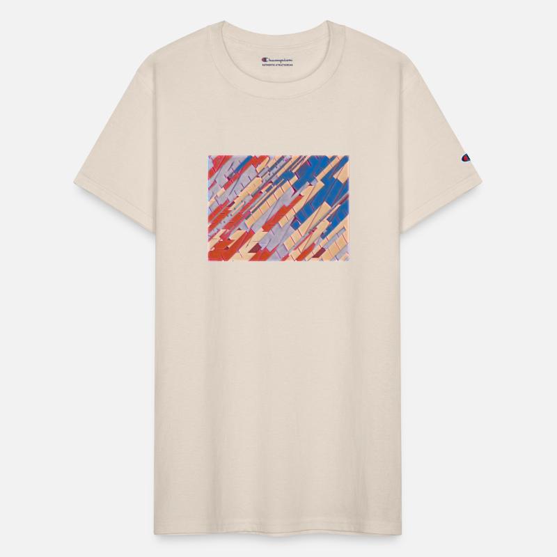 Abstract Design in Captivating Blue, Red,and Brown