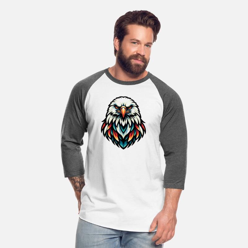 Abstract Eagle Portrait in Vivid Hues