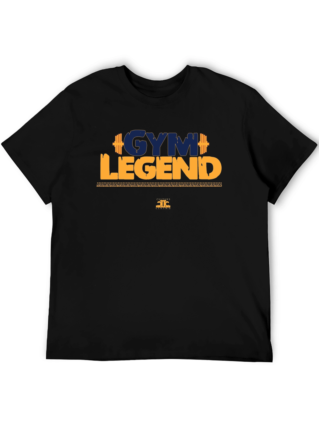 Gym Legend Graphic Tee - Black Cotton T-Shirt
