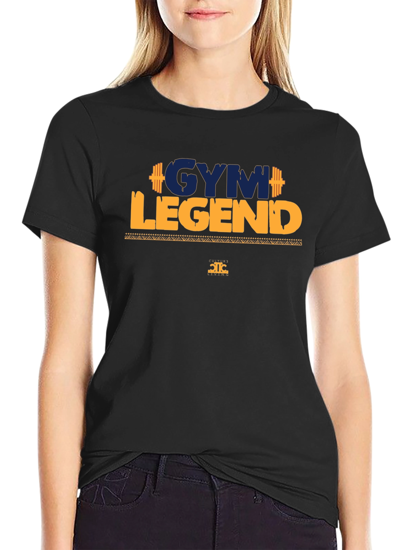 Gym Legend Graphic Tee - Black Cotton T-Shirt