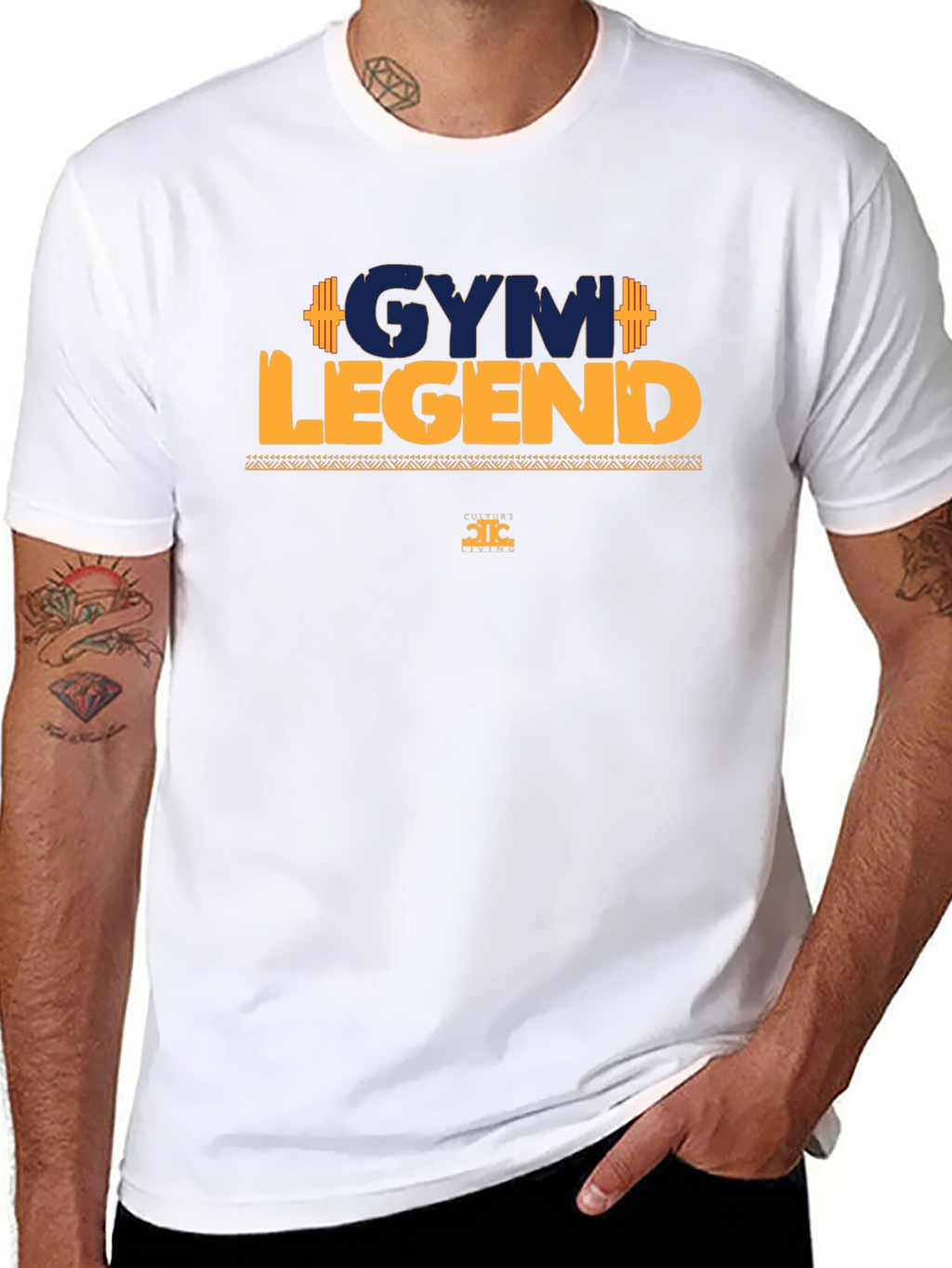 Gym Legend Graphic Tee - Black Cotton T-Shirt