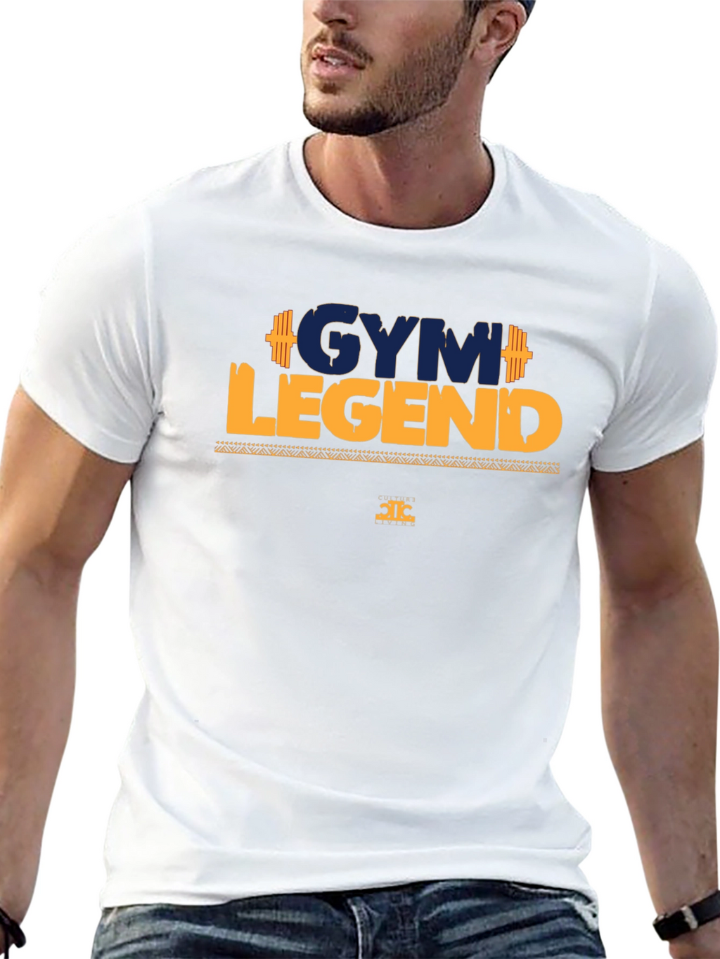 Gym Legend Graphic Tee - Black Cotton T-Shirt