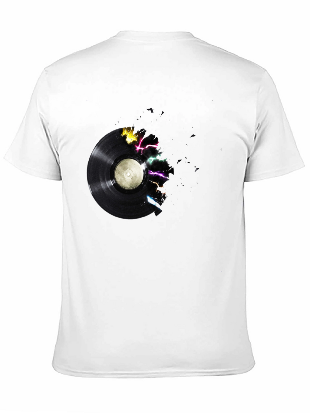 Vinyl Record Graphic Tee - Black