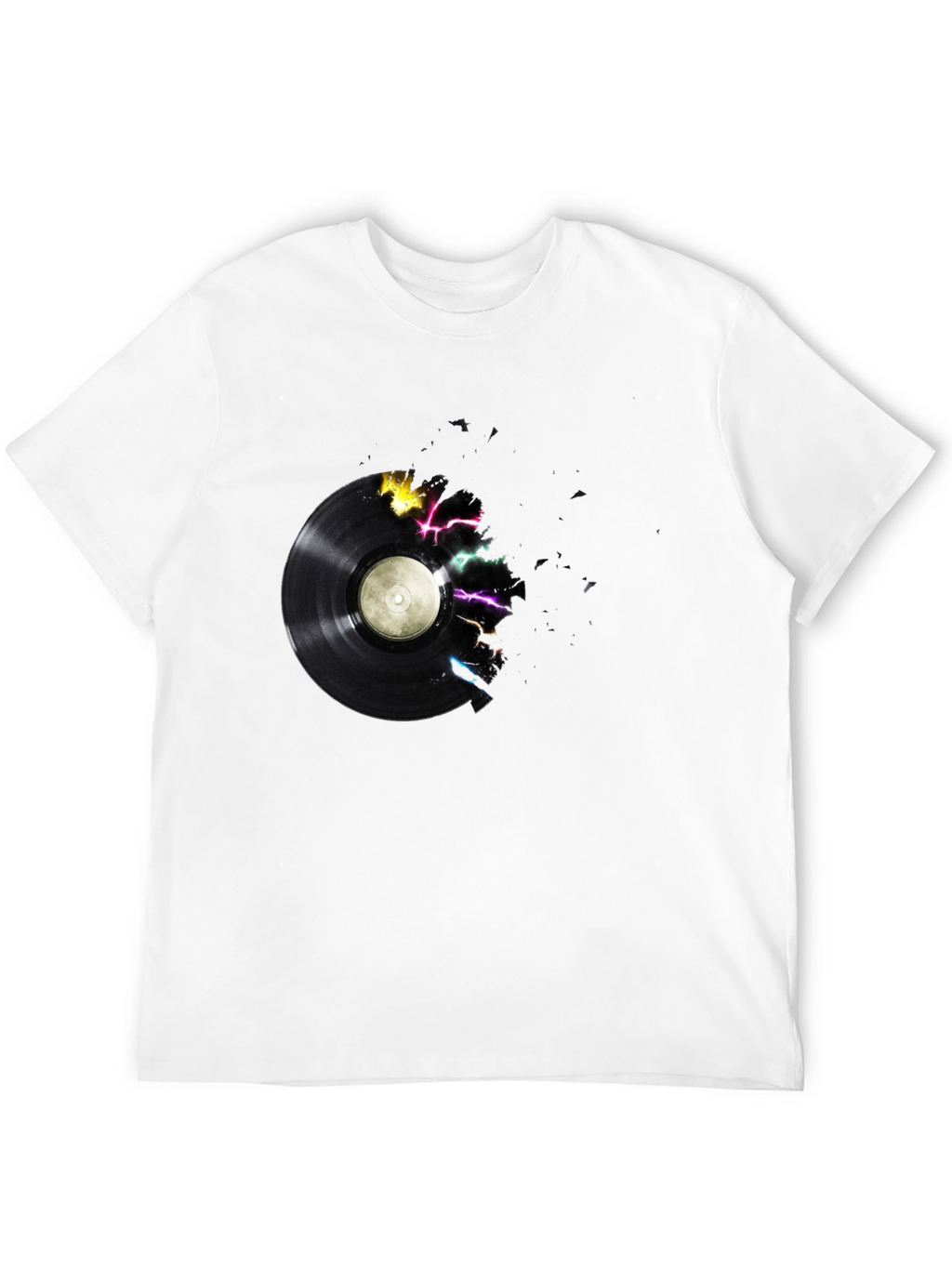 Vinyl Record Graphic Tee - Black