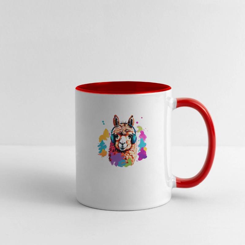 Alpaca in headphones