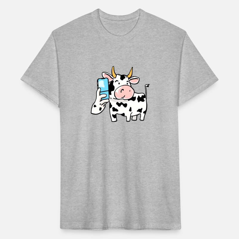 Anime-Style Bull with Smartphone