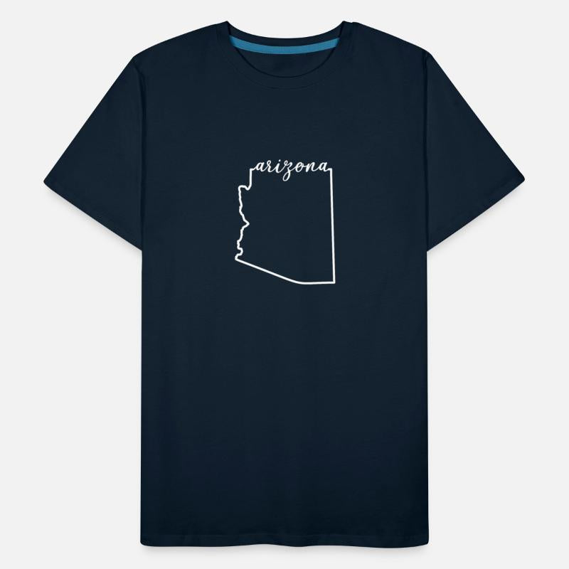 Arizona Cursive Silhouette Home State Pride