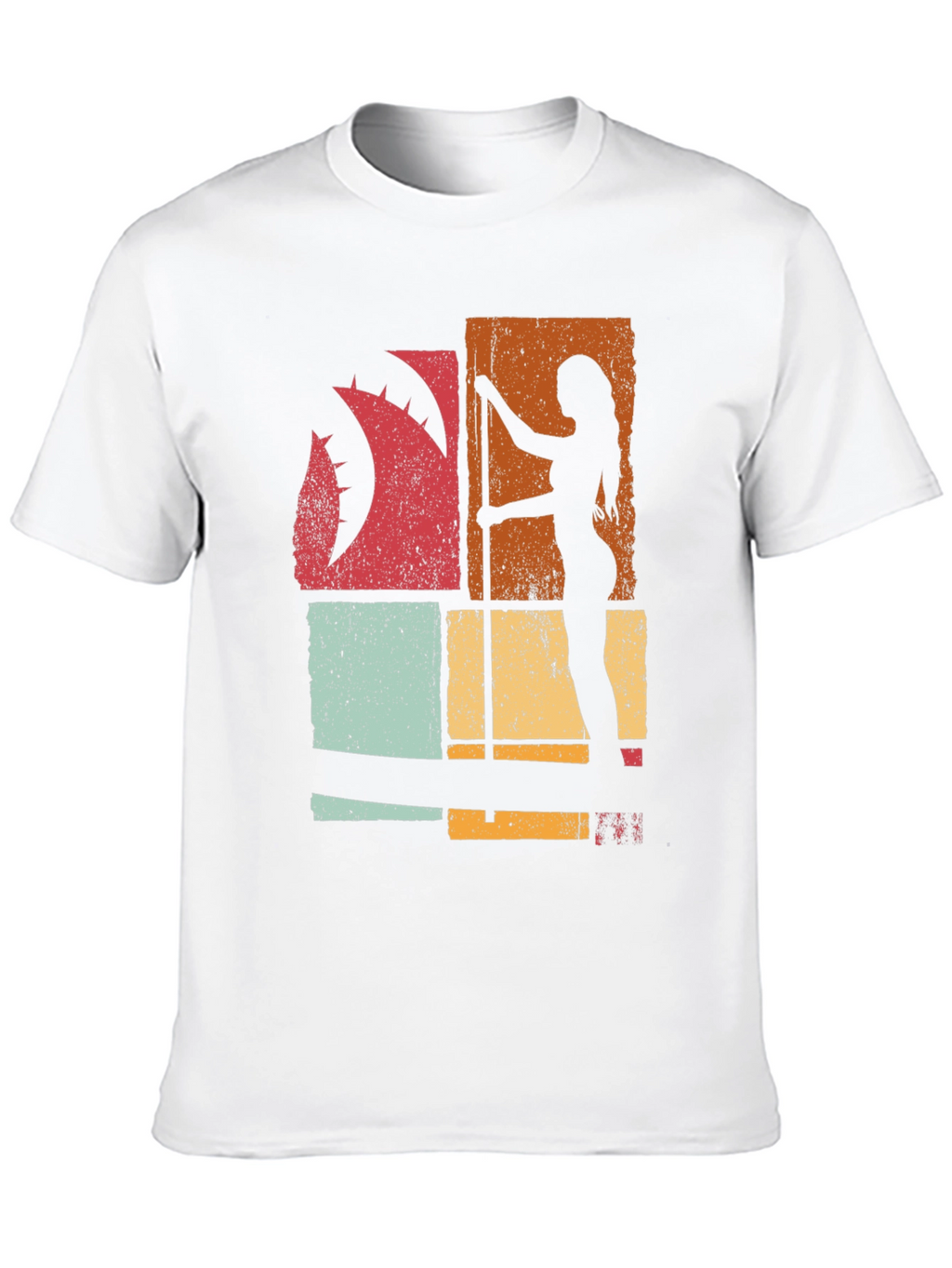 Retro Pole Dance Silhouette Graphic T-Shirt