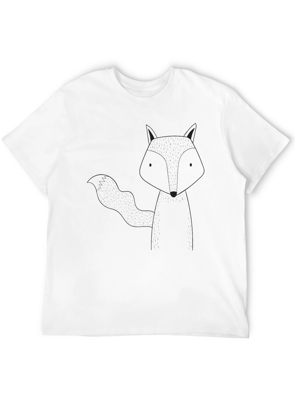 Fox Graphic Tee - Soft Black Cotton T-Shirt