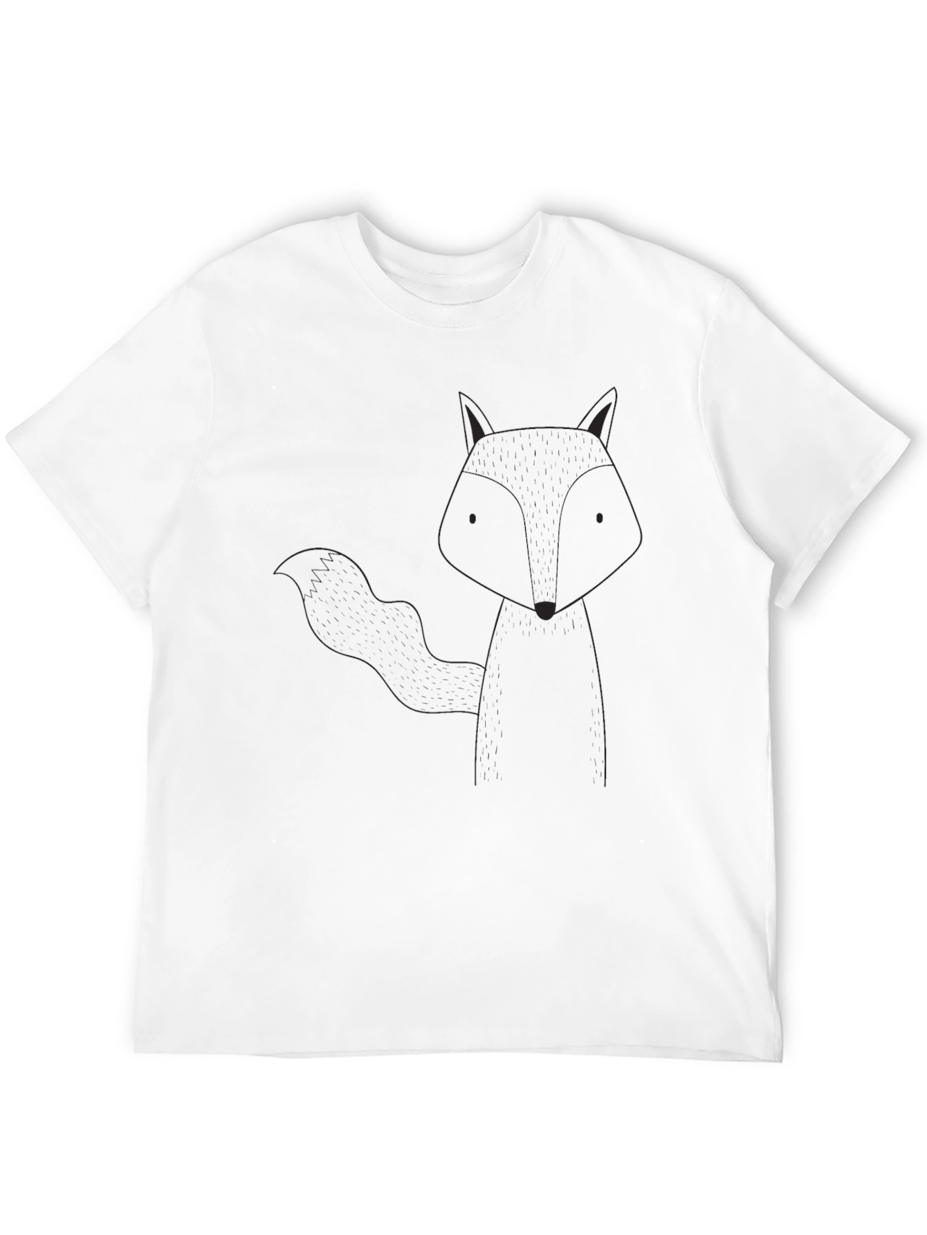 Fox Graphic Tee - Soft Black Cotton T-Shirt