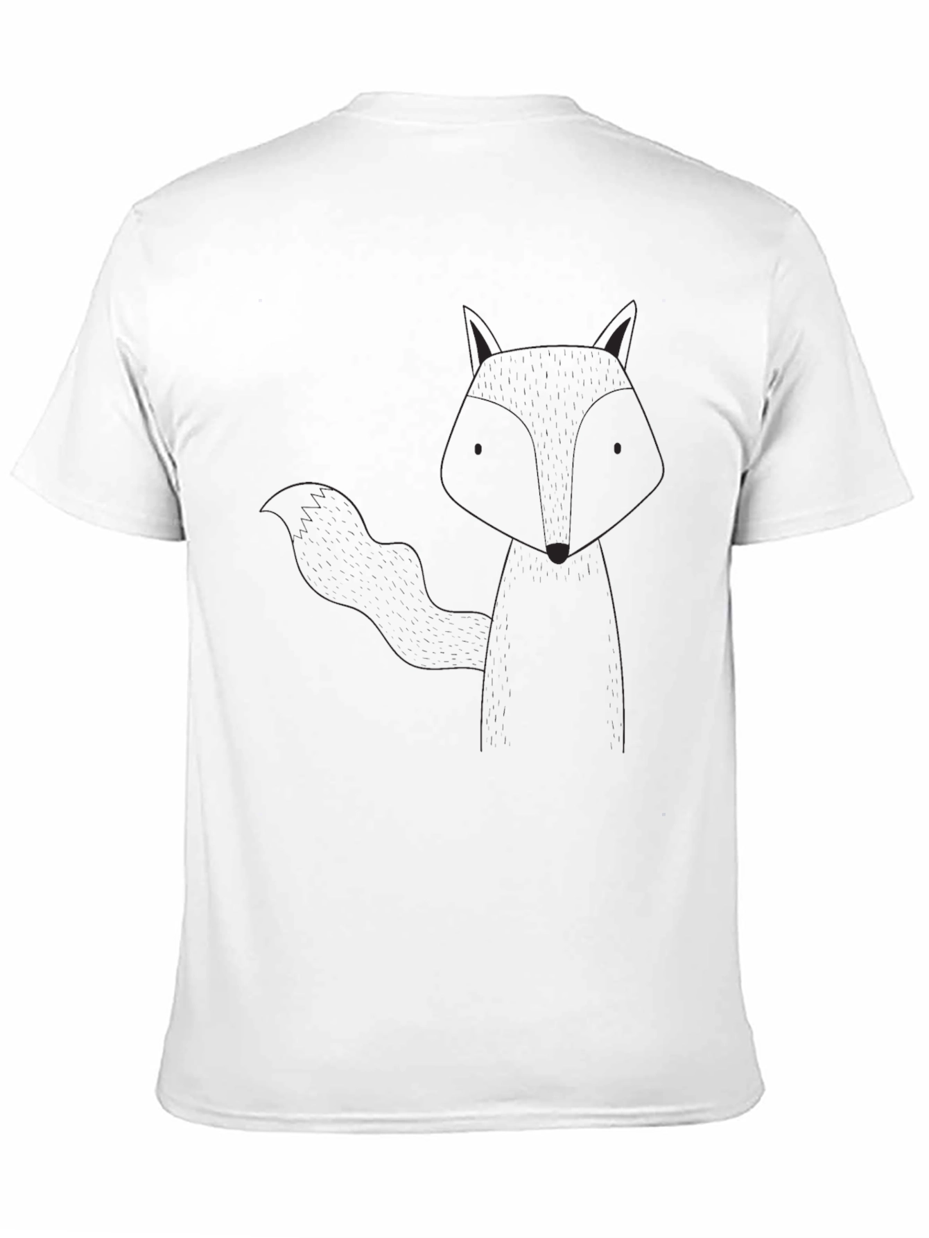Fox Graphic Tee - Soft Black Cotton T-Shirt