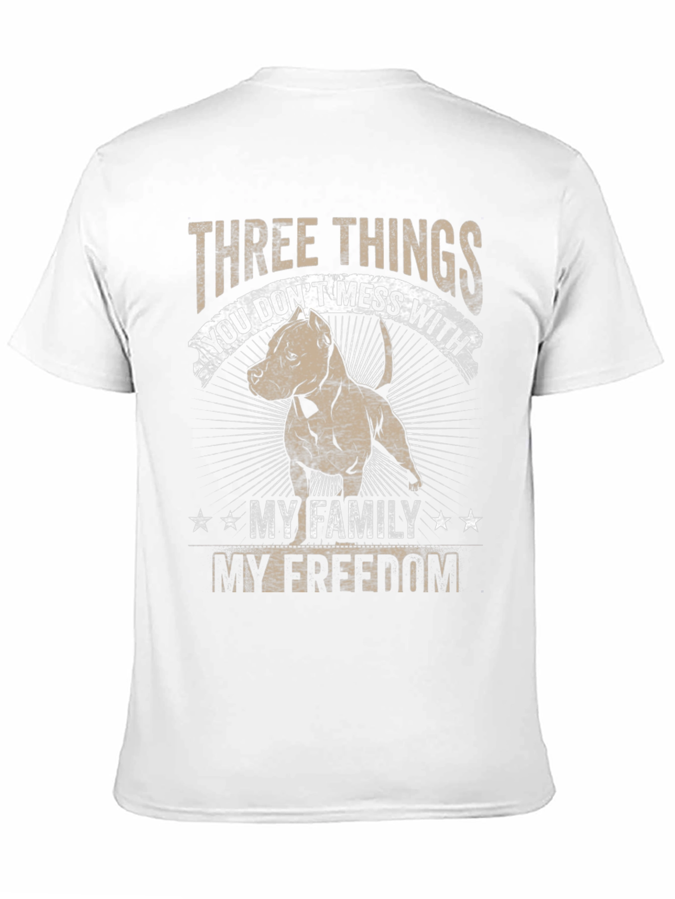 Three Things Pitbull Graphic T-Shirt
