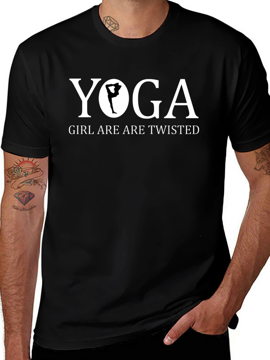 Yoga Girl Twisted Tee - Unisex Black T-Shirt