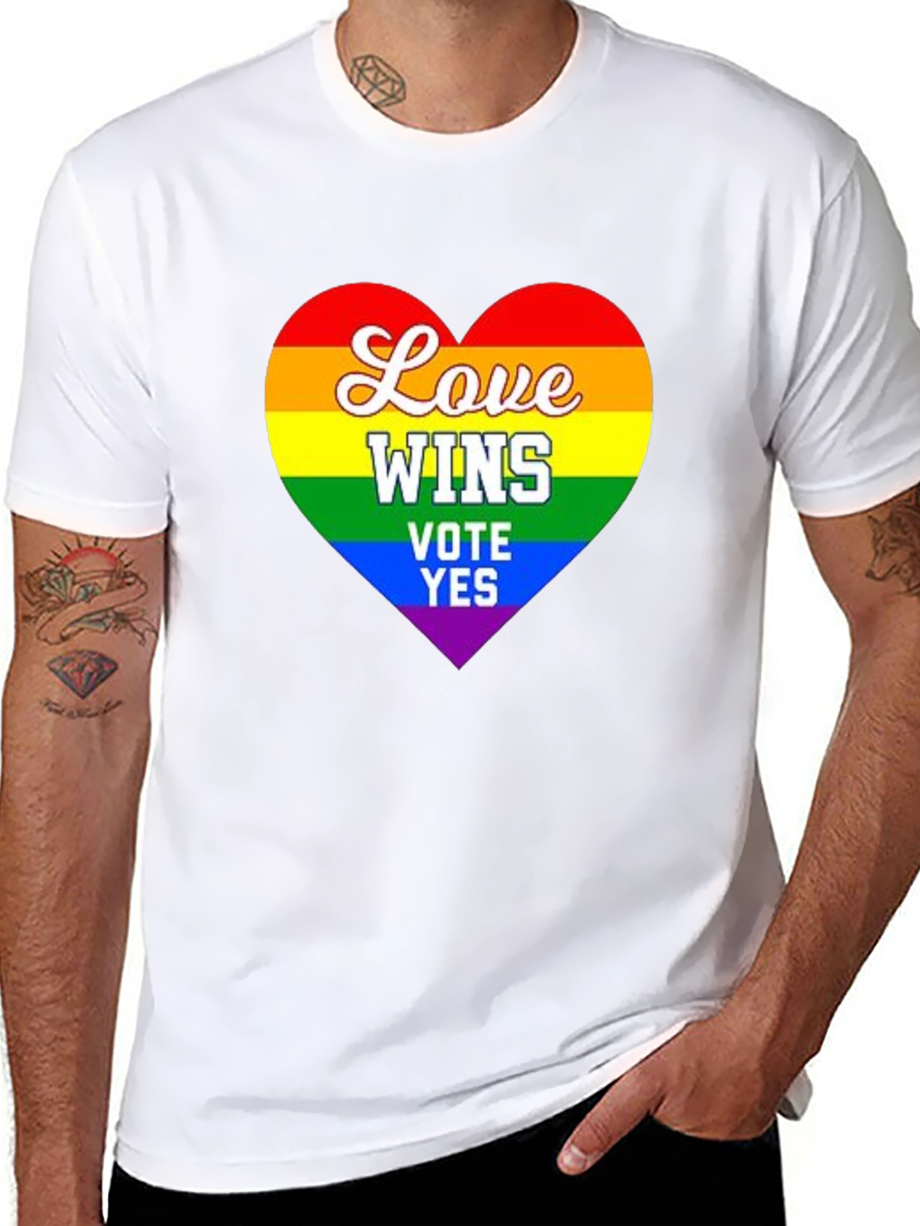 Love Wins Pride T-Shirt - Vote Yes