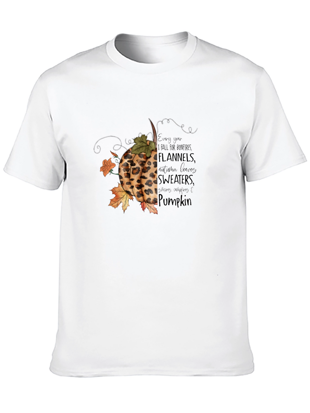 Fall Pumpkin T-Shirt: Bonfires Flannels & Sweaters