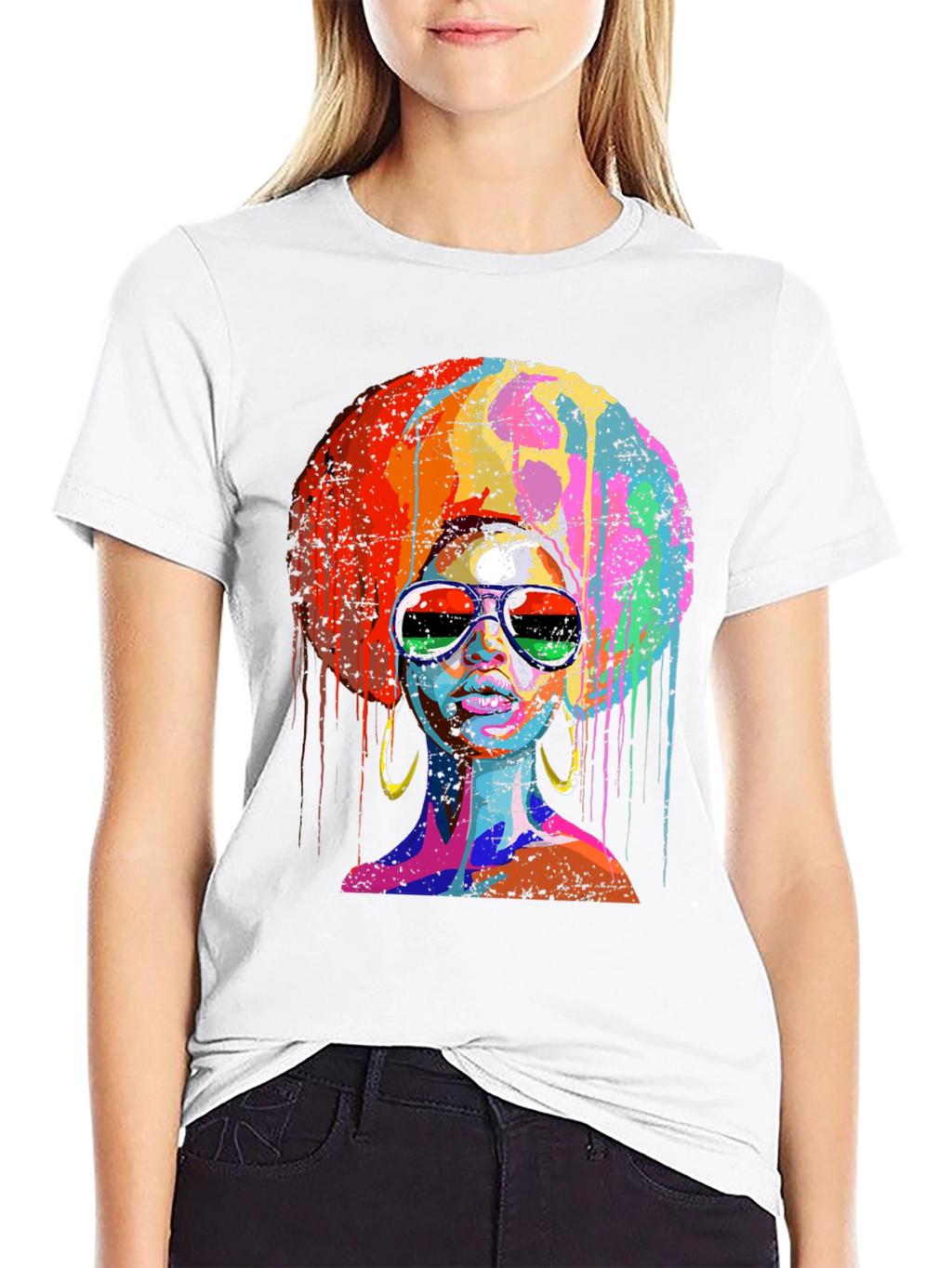 Afro Queen Graphic Tee - Black