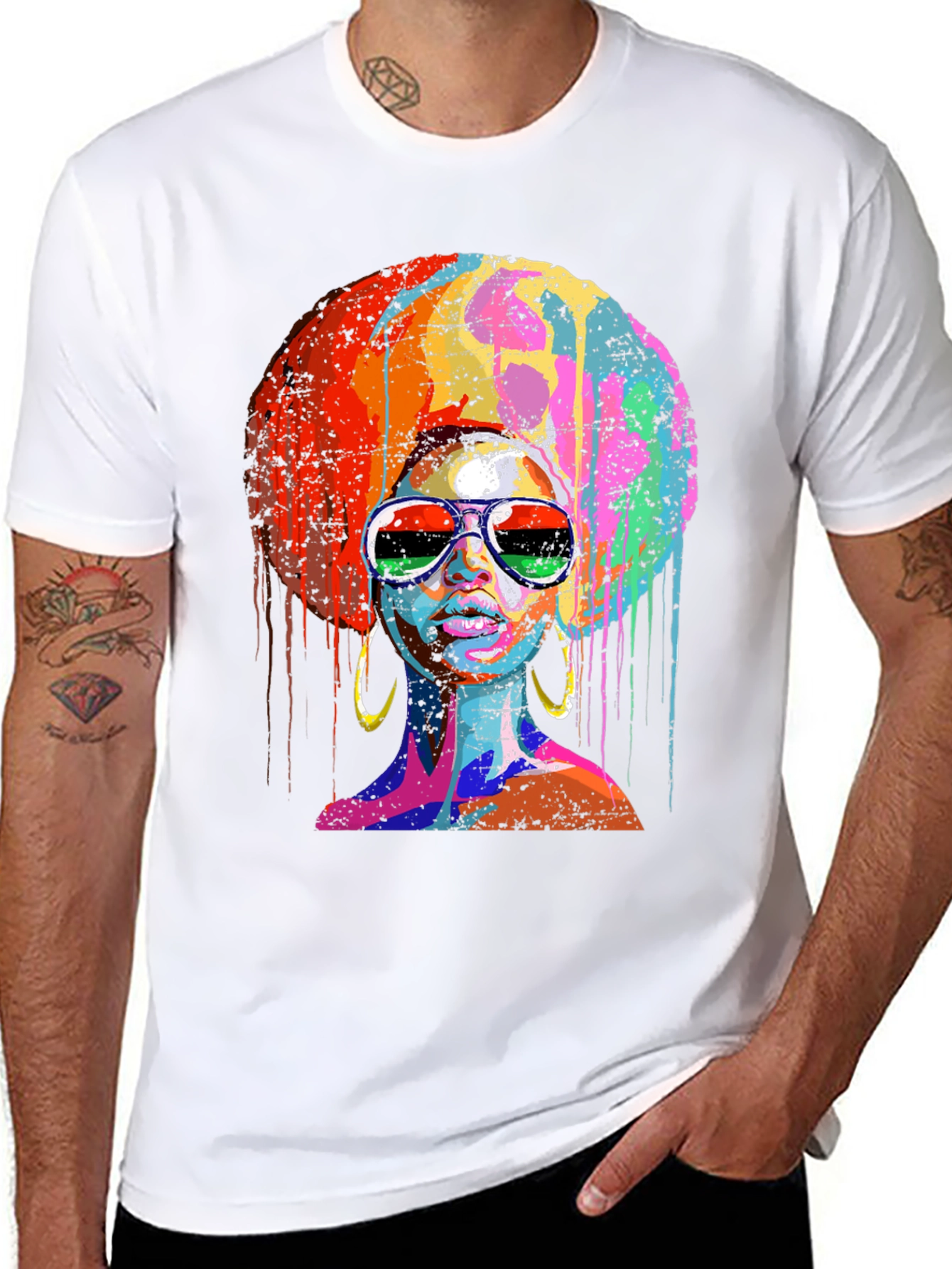 Afro Queen Graphic Tee - Black
