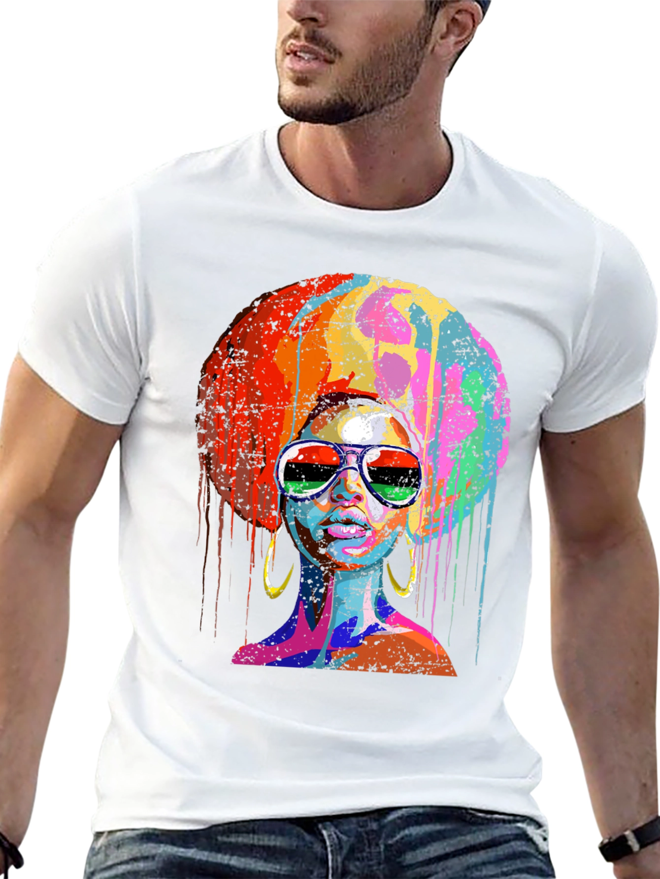 Afro Queen Graphic Tee - Black