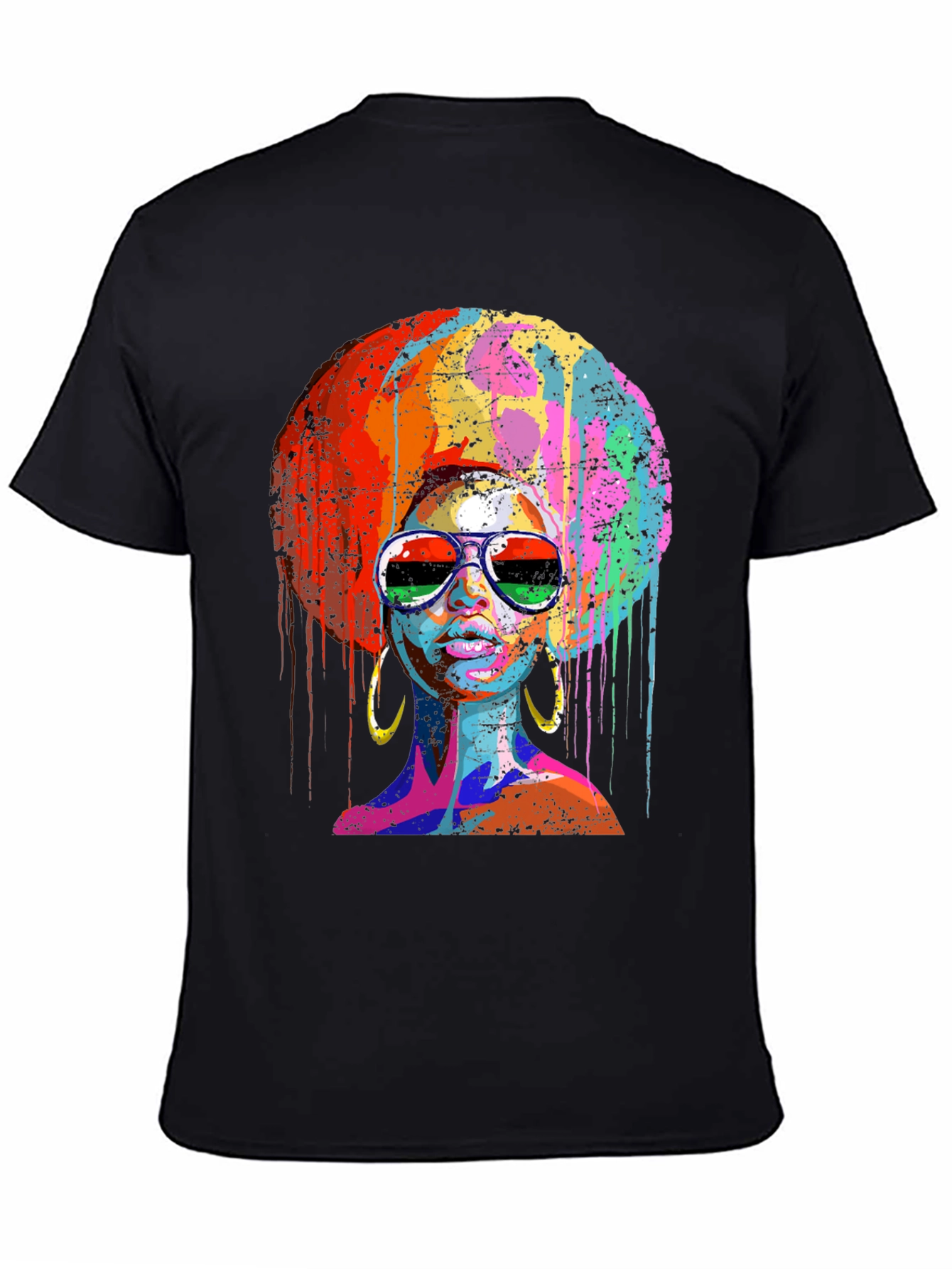 Afro Queen Graphic Tee - Black