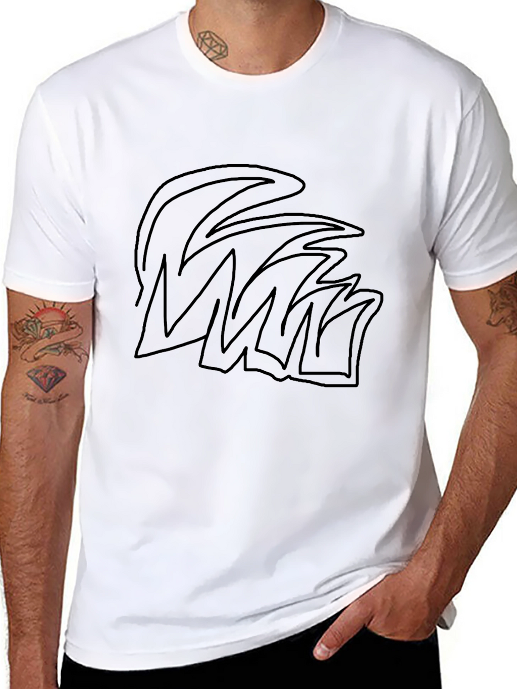 Minimalist Graphic Tee - Black