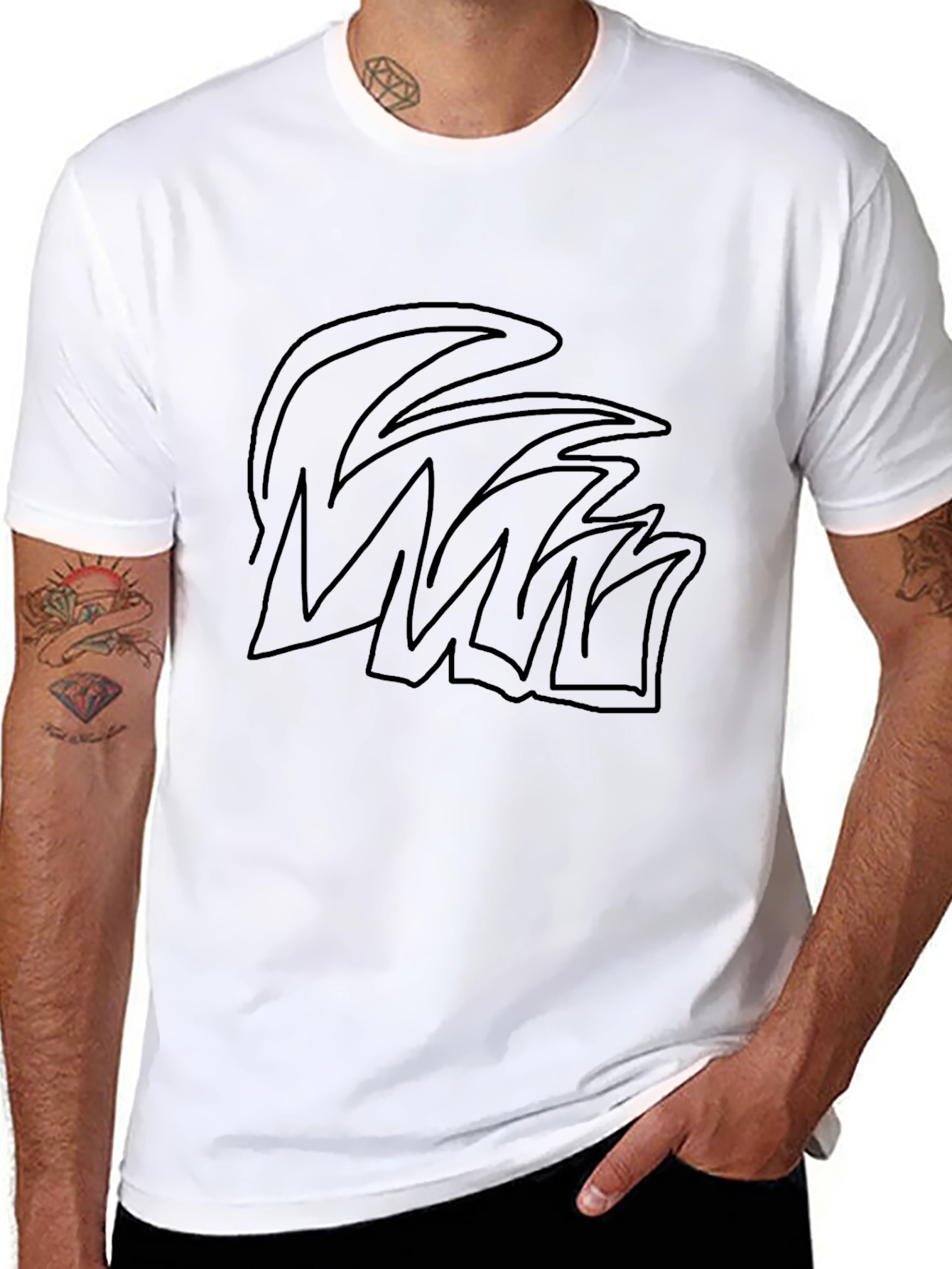 Minimalist Graphic Tee - Black