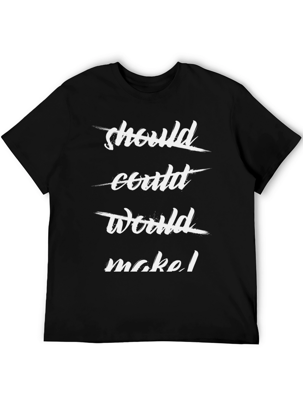 Inspirational Slogan Graphic Tee - Make It Happen!