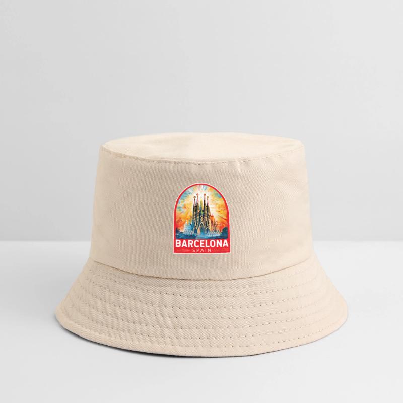 Barcelona Spain Travel Art Emblem