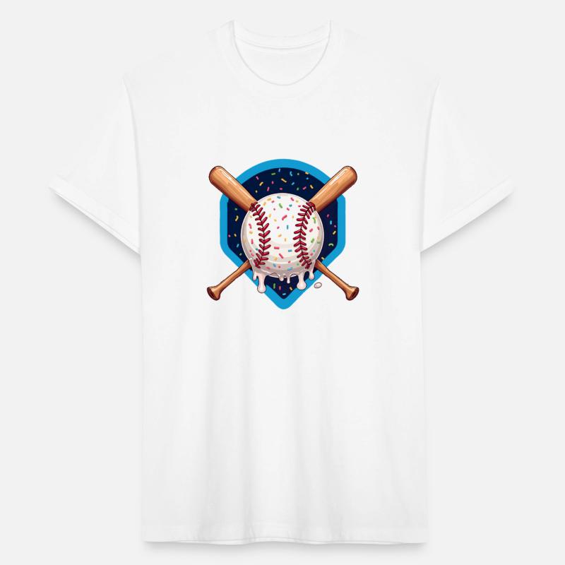 Baseball Plate Ice Cream Drip Softball & Baseball