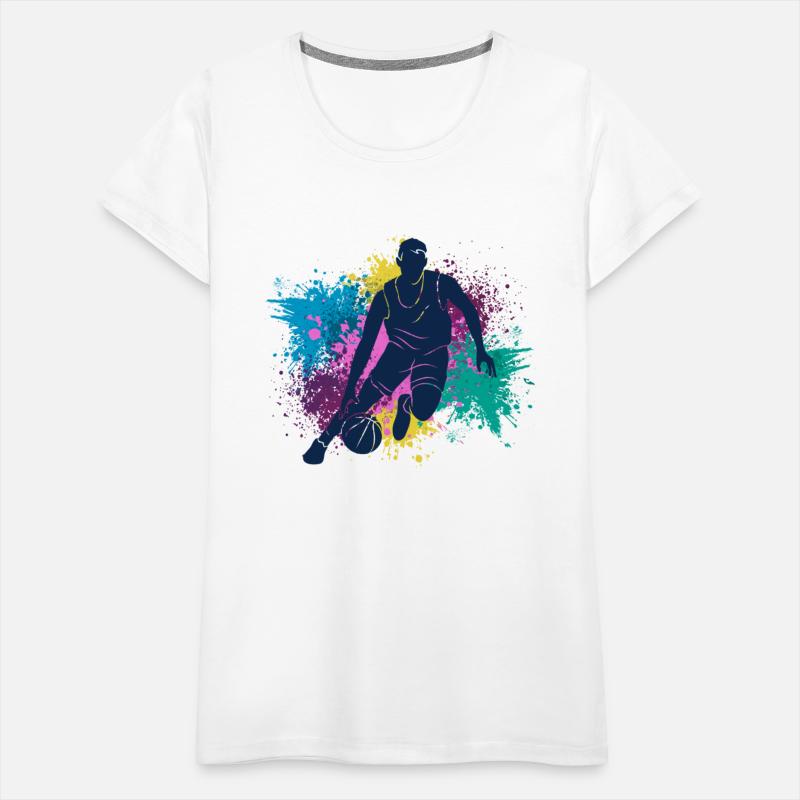 Basketball Player Grungy Color Splashes