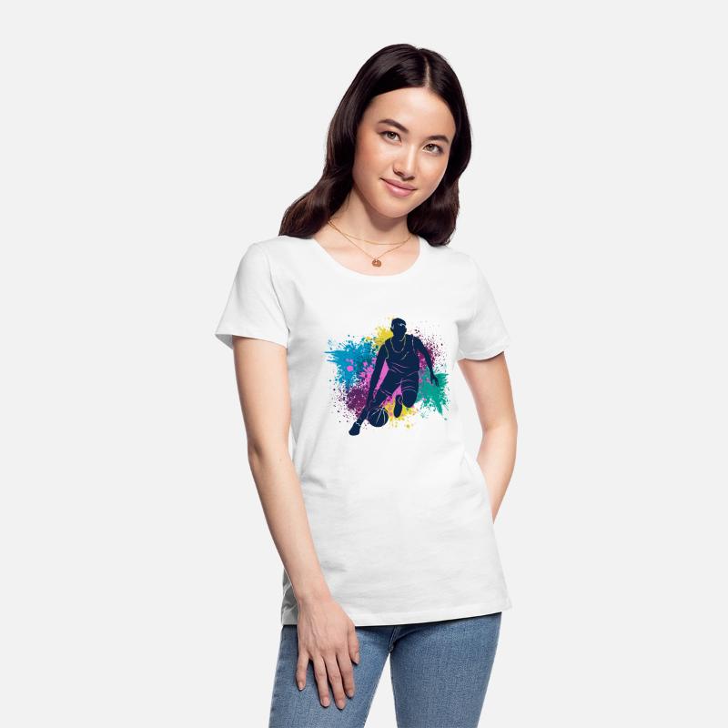 Basketball Player Grungy Color Splashes