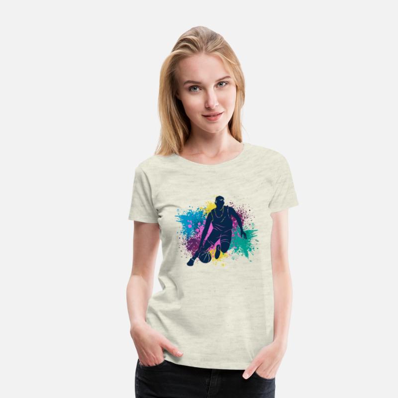 Basketball Player Grungy Color Splashes