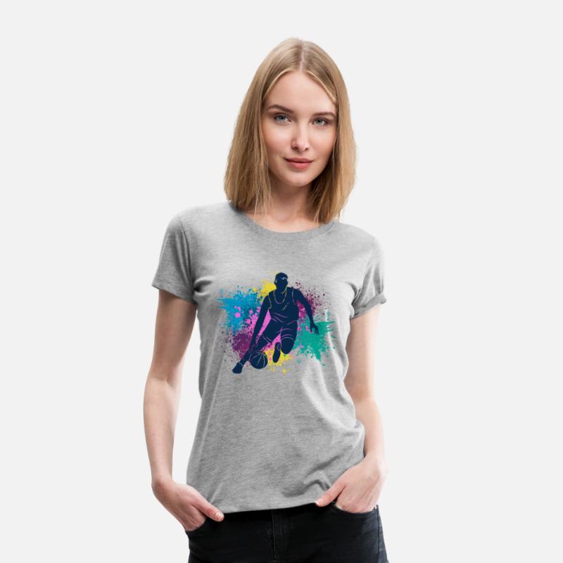 Basketball Player Grungy Color Splashes