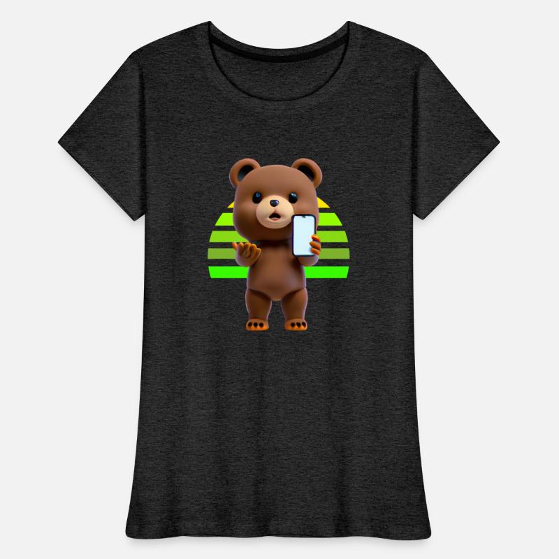 Bear with smartphone