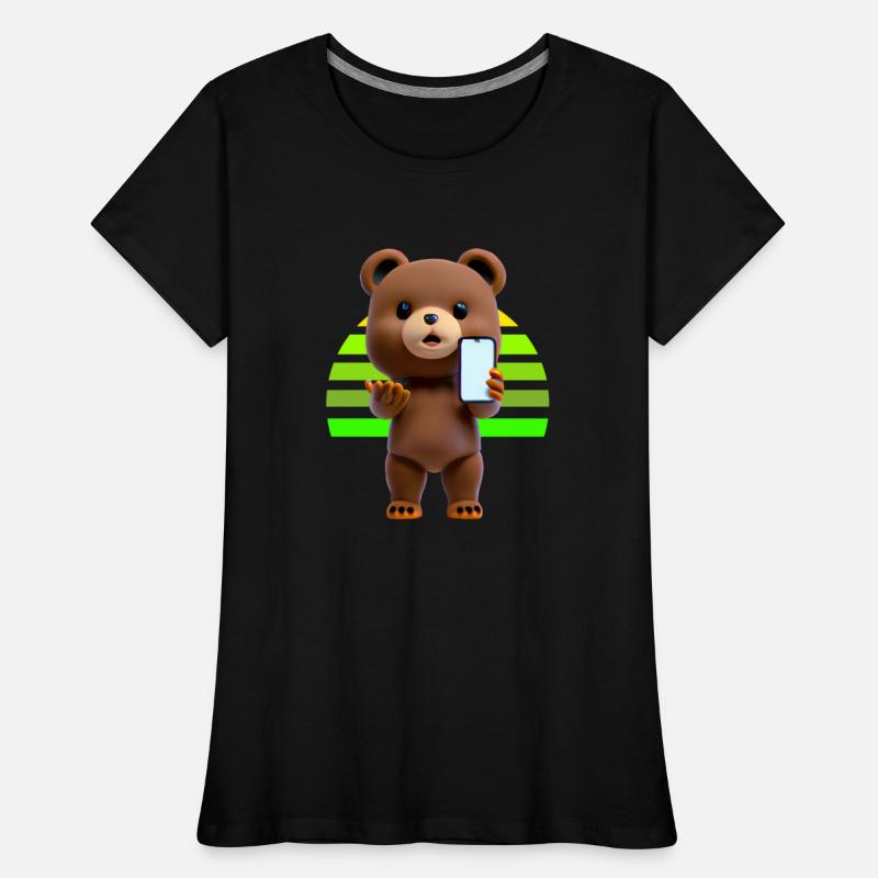 Bear with smartphone